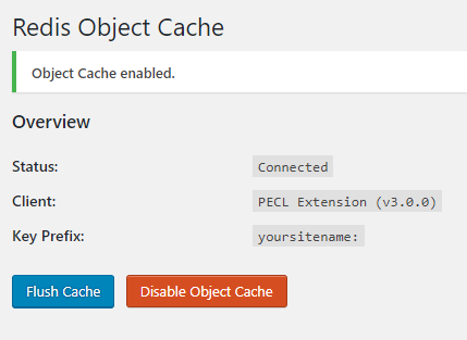 redis object cache wordpress